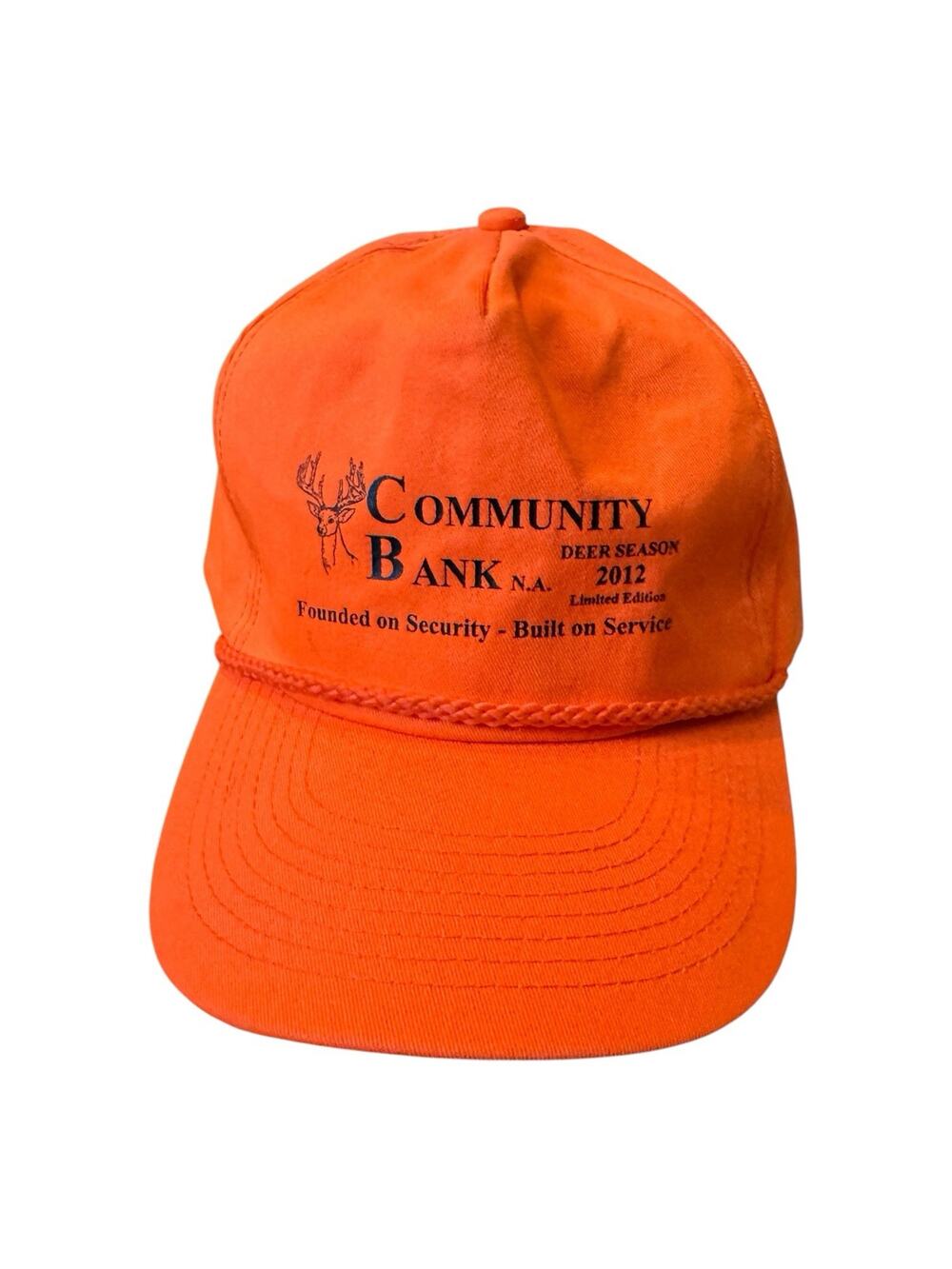 Community Bank N.A. Deer Season 2012 Limited Edition Orange Snapback‎ Hat Cap